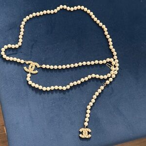 CHANEL pearl belt/necklace